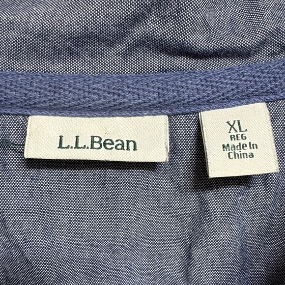 L.L. Bean Navy and White Striped Sweatshirt - Picture 2 of 16